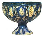 Pierced ceramic goblet, 14th century.