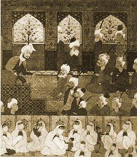 Preaching Sufi, 10th/16th century Persian manuscript. Click for larger image.