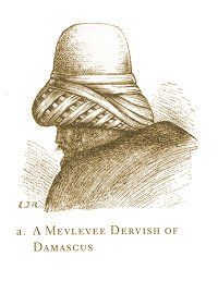 Mevlevi dervish, European engraving, 1868